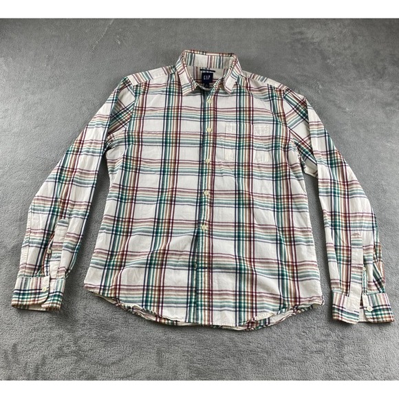 GAP Other - GAP Men Slim Fit Plaid Button Down Shirt Long Sleeve Casual Size M
